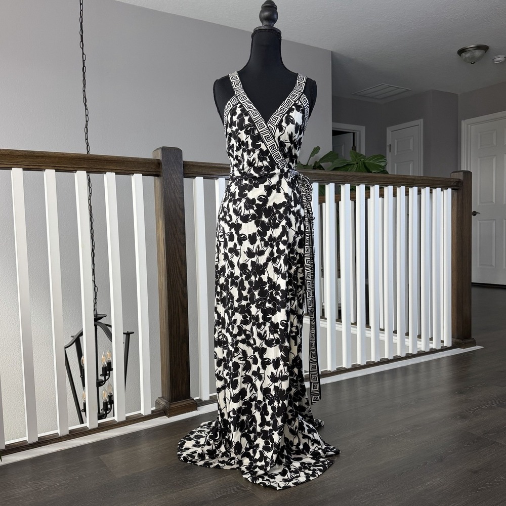 Diane Von Furstenberg NWT Samson 100% Silk Jersey Wrap Maxi Dress 4 Quiet Luxury